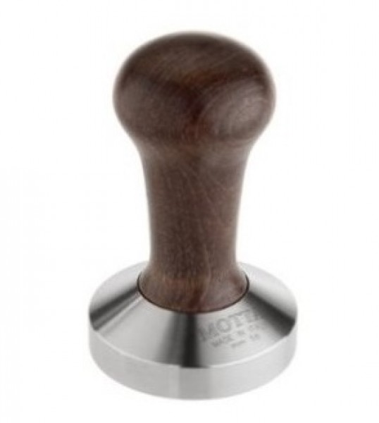 Tamper s plochým dnem MOTTA Colour Brown Wood And Stainless Steel Flat Pressing Area více variant ø