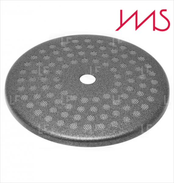 IMS RA 200 TC (PTFE Teflon Coated) precizní sítko sprchy hlavy kávovaru ø 57 mm se středovým otvorem 5,5mm, 98 otvorů ø 3mm, Aisi 316 Stainless Steel, Food Safe Certified, integrovaná membrána 200 µM