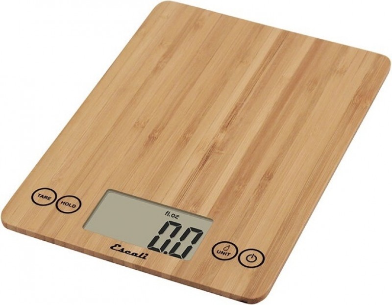 Digitální horizontální váha ESCALI v provedení BAMBOO s váživostí 0g - 7000g/15LB/248OZ a přesností vážení 1g