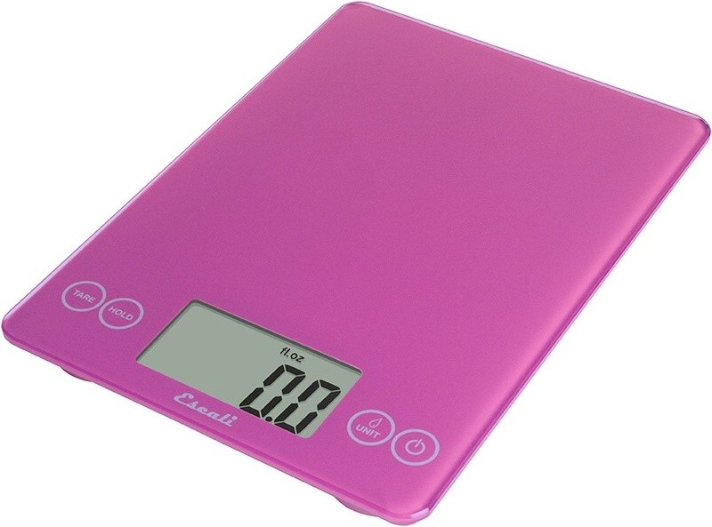 Digitální horizontální váha ESCALI v provedení PINK s váživostí 0g - 7000g/15LB/248OZ a přesností vážení 1g