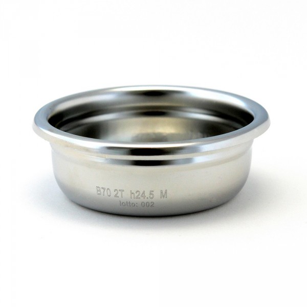 IMS B70 2T H24.5 M precizní filtrační miska dvouporcová, velikost dávky 12-18g, H24.5, Aisi 304 Stainless Steel, Food Safe Certified, odpovídající tamperu ø 58 mm