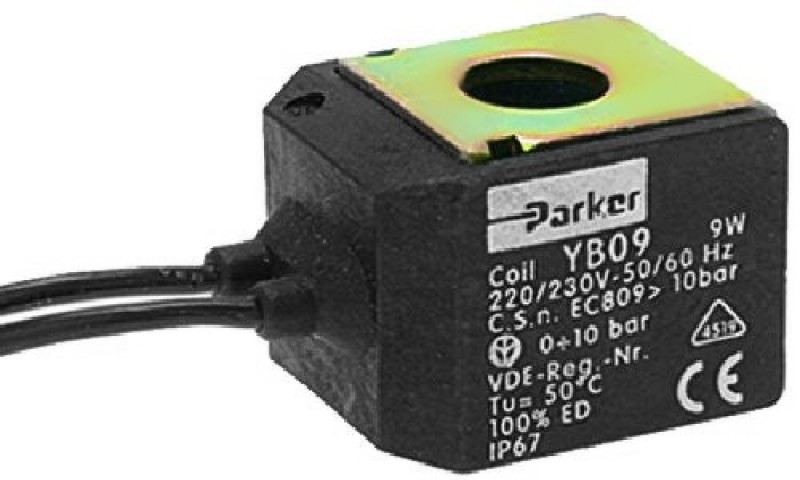 PARKER - cívka ventilu PARKER/LUCIFER ZB09 220/230V, 9W, 50/60Hz ochrana IP67