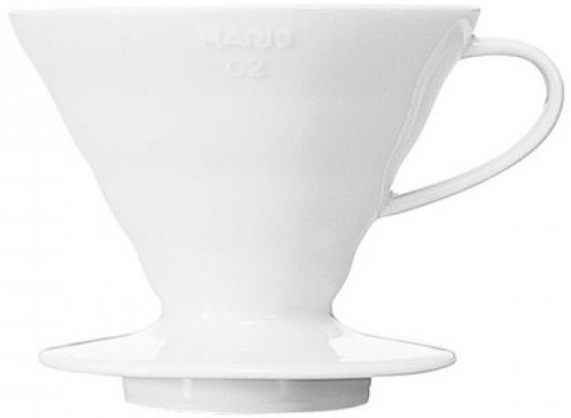 Dripper HARIO V60-02 VDC-02W, keramický, bílý, 1-4 šálky