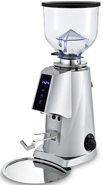 Profesionální přímý mlýnek na kávu Fiorenzato F4 E nano - barva stříbrný lak lesklý