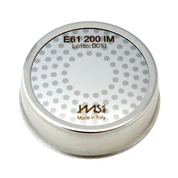 IMS E61 200 IM precizní sítko sprchy hlavy kávovaru ø 60 mm, 98 otvorů ø 3mm, Aisi 304 Stainless Steel, Food Safe Certified, integrovaná membrána 200 µM - určeno pro skupiny hlav kávovarů typu E61