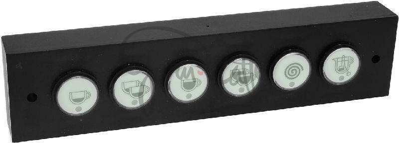 Panel ovládacích tlačítek kávovaru La Marzocco FB80-GB5, membránové, 6 tlačítek - kompletní sestava s variantou tlačítka programování